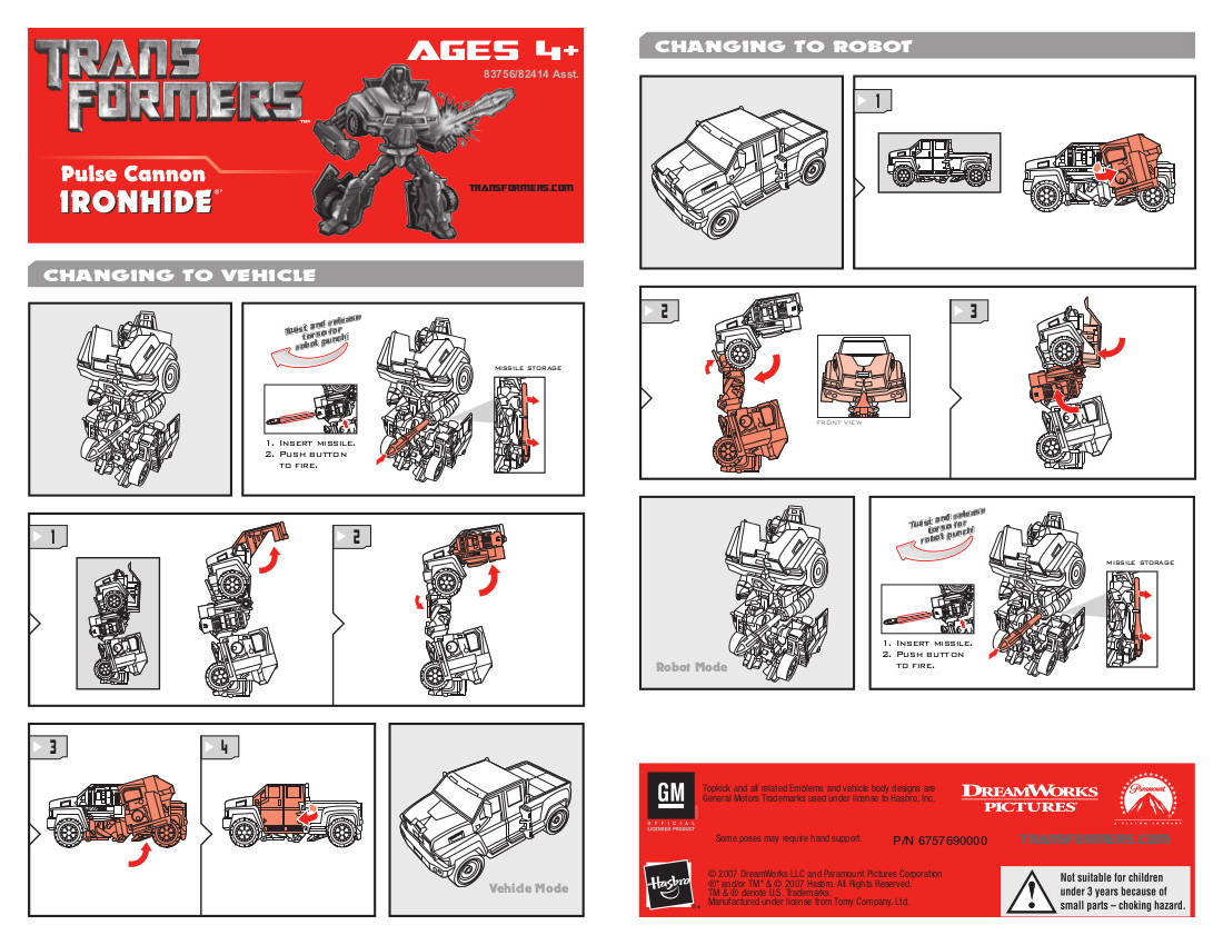 Fast Action Battlers Ironhide (Pulse Cannon) (Transformers, Movie